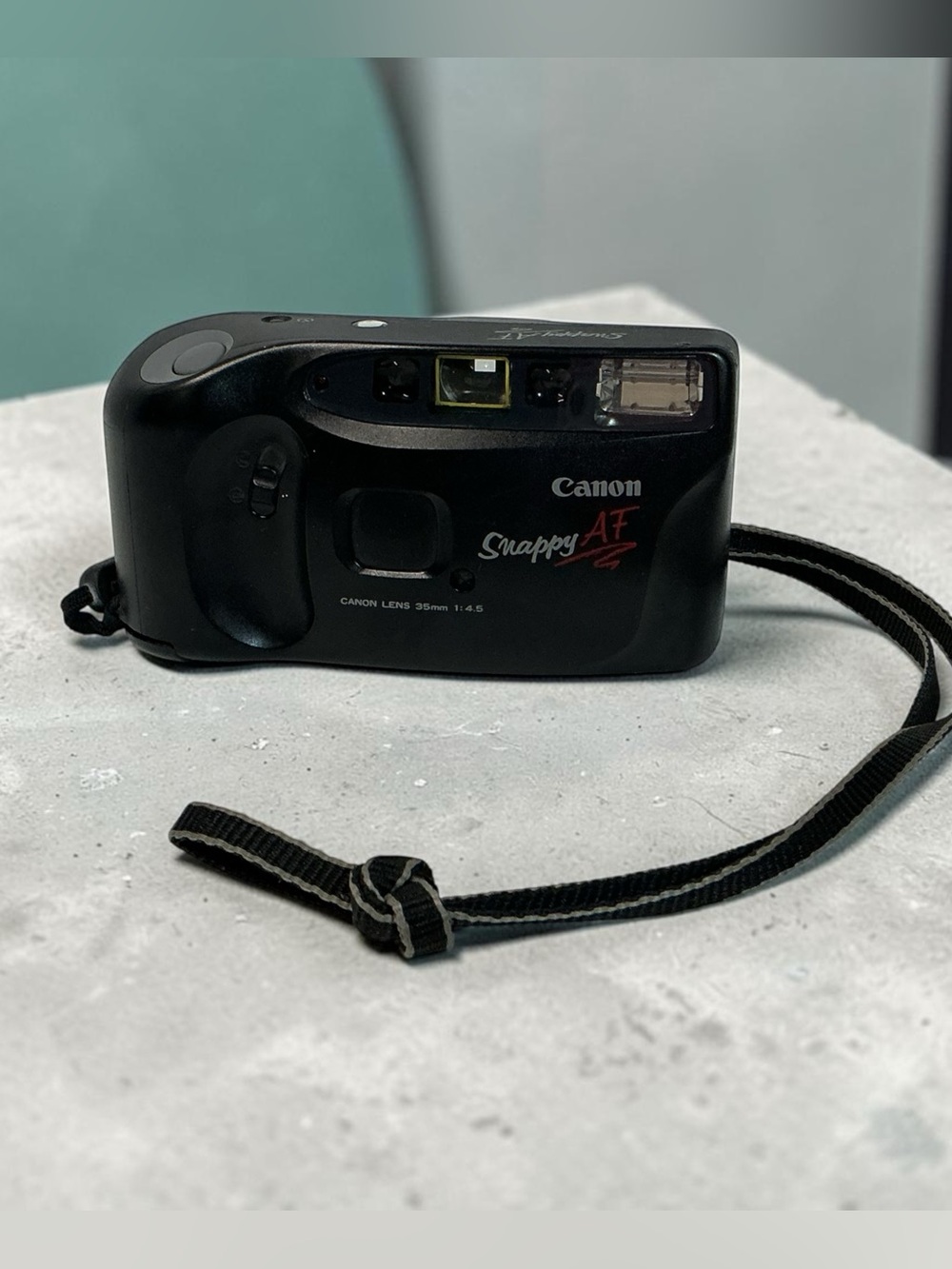 Canon Snappy AF 35mm Film Camera - Black with Red Accent